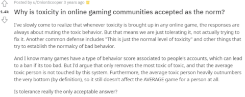 Reddit Post on Harassment